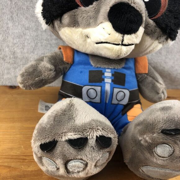 Disney Parks Big Feet Rocket Raccoon Marvel Guardians Of The Galaxy Plush 14” - Picture 4 of 9